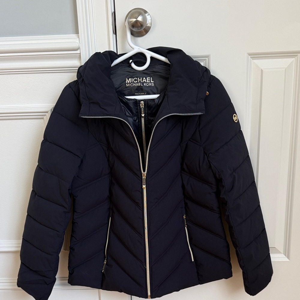NWOT - Michael Kors Women's Hooded Bibbed Packable Puffer Coat/Jacket